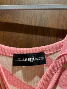 Pink &amp; Beige Abstract Knit Bodycon