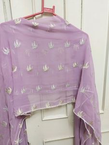 Lavender Heavy Embroidered 3 Piece Set