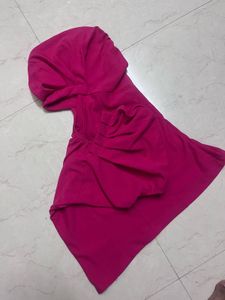 Pink Puff crop Top