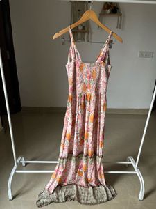 Floral Twist Front Maxi Dress