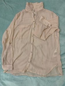 Elegant Sheer Button-Down Top