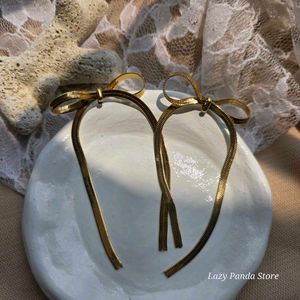 Antitarnish Snake Chain Bow Necklace Set