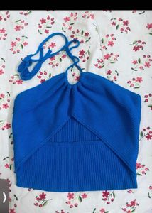 Classy Blue Halter Neck Top 💙