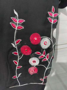 Elegant Black Embroidered Suit
