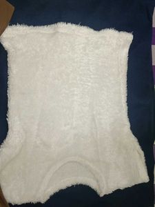 White Plush Dog Bed Cover