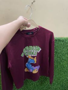 GRAPHIC CROP SWEATSHIRT FOR WOMEN