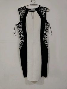 Black and White Patterned Dress