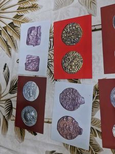 Antique Coin postcard 8 pcs lot
