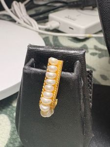 Freshwater Pearl &amp; Gold Tone Earrings
