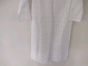 Chikankari White Kurti