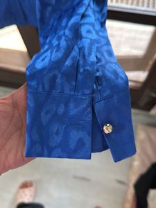 SATIN BLUE SHIRT A PERFECT FIT
