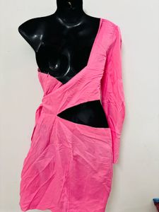 Cute Pink Cut Out Dress