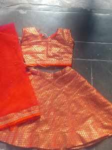 Red Lehenga Choli 1/2 Years Baby Girl