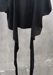 Elegant Black Wrap Top