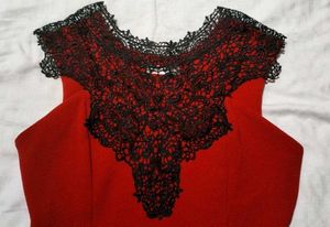 Red Black Lace Dress