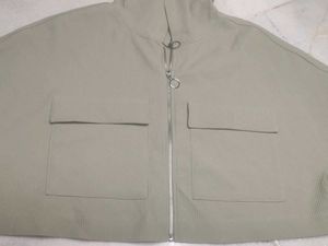 Zara Green Cropped Jacket