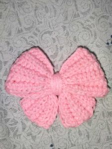 Crochet Bow Hair Clip
