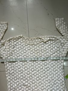 Net Off White Flower Top