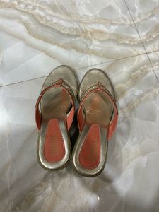 Gold Sparkly Thong Sandals