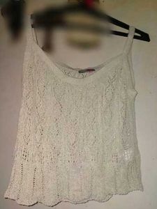 White Knit Tank Top