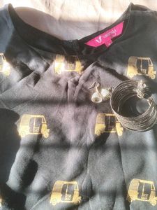 Funky 'Auto Rickshaw' Print Top