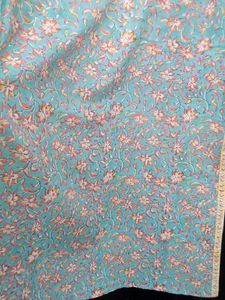 Pure Cotton Floral Straight Kurta 💙💙