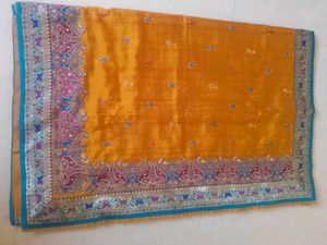 Mustered Saree