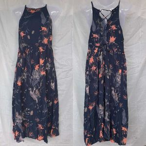 Floral Sleeveless Zigzag Dress