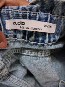 SLOUCHY FIT BLUE DENIM JEANS