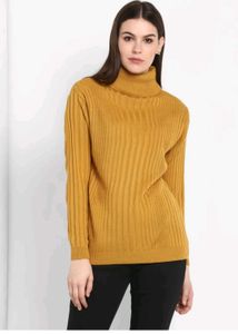 Mustard Turtleneck Sweater