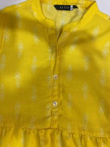 Yellow Printed Top