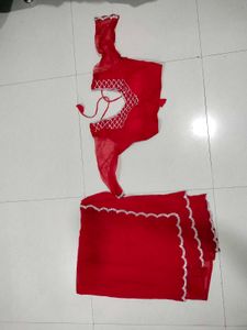 Red Saree with Blouse
