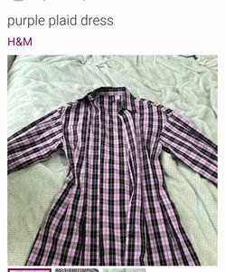 H&amp;M PURPLE PLAID DRESS