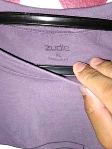 Zudio Purple Graphic Print Tee