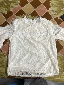 Elegant White Lace Blouse