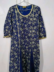 Aurelia Blue Printed Kurta Set