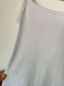 H&amp;M Ribbed Tank Top - White