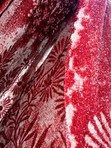 Maroon Floral Shawl with Tassels