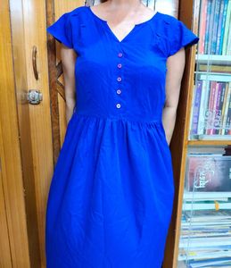 Royal Blue Fit &amp; Flare Dress