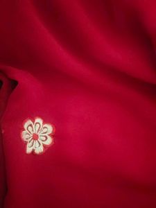 Red Embroidered Saree