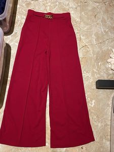 Red Wide Leg Pants