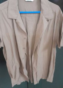 Casual Khaki Short Sleeve Shirt
