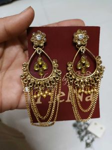 Elegant Gold-Tone Dangle Earrings