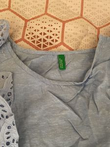 Benetton Light Blue Romper