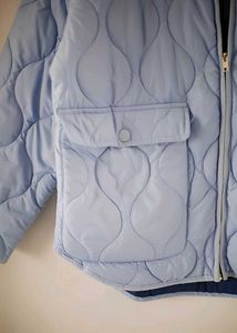 Zara Blue Quilted Jacket