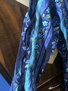 Flower Print AnarkaliWith Freebie Of Your Choice