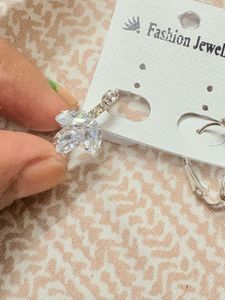 Sparkling Silver Earrings