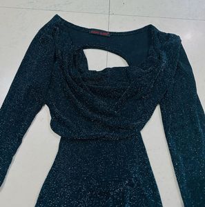 Open Back Glittery Dress