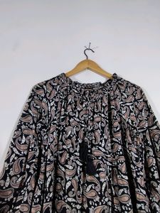 Black Floral Printed Dress (Women&#39;s)