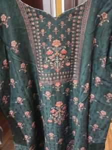 Green Floral Kurta Set